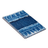 textuur van blauwe denim jeans notitieboek (Rechterzijde)