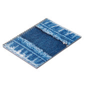 textuur van blauwe denim jeans notitieboek (Linkerzijde)