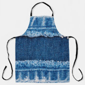 textuur van blauwe denim jeans schort (Voorkant)