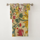Textuur van bloemen bad handdoek (Insitu)