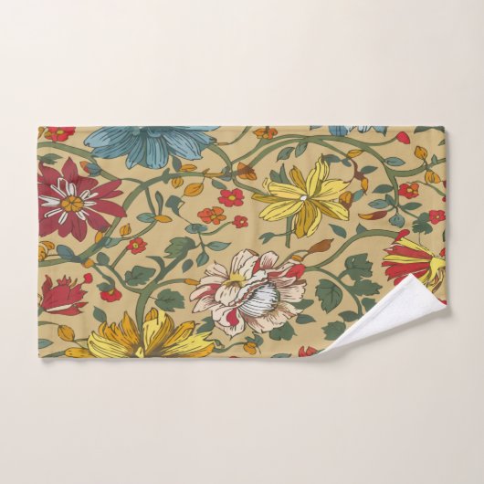 Textuur van bloemen bad handdoek (Handdoek)