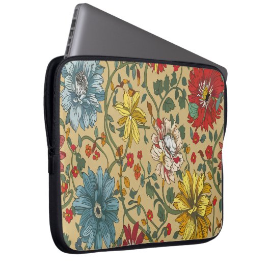 Textuur van bloemen laptop sleeve (Voorkant Rechts)