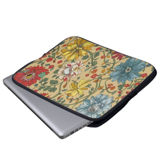 Textuur van bloemen laptop sleeve (Voorkant onderkant)