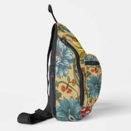 Textuur van bloemen sling bag