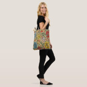 Textuur van bloemen tote bag (Op model)
