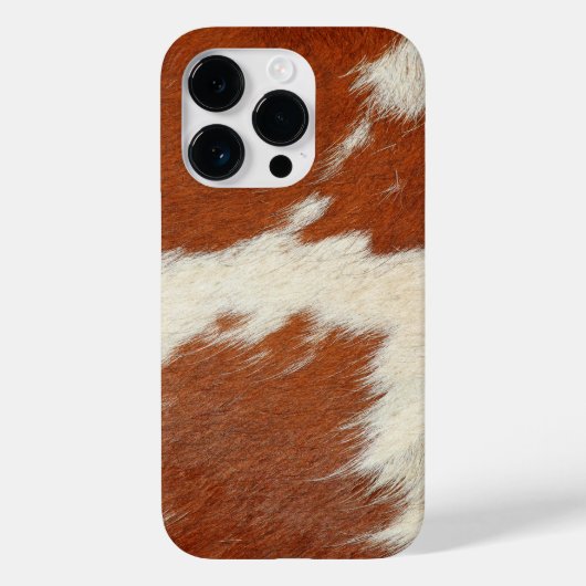textuur van bruin en wit koeienhuid Case-Mate iPhone case (Achterkant)