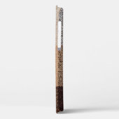 textuur van bruin gevlekte wolvlies. tartan Case-Mate iPhone case (Achterkant / Links)