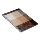 textuur van bruin gevlekte wolvlies. tartan notitieboek (Rechterzijde)
