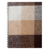textuur van bruin gevlekte wolvlies. tartan notitieboek (Voorkant)