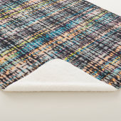 textuur van de bovenlaag van de boulevormige stof sherpa deken (3/4)