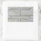 Textuur van de gestapelde Tegel van de steenmuur Rechthoekige Sticker (Tas)