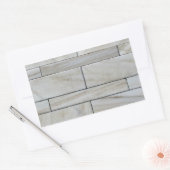 Textuur van de gestapelde Tegel van de steenmuur Rechthoekige Sticker (Envelop)