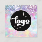 textuur van de logo vierkante visitekaartje (Voorkant)