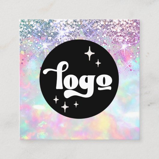 textuur van de logo vierkante visitekaartje (Voorkant)