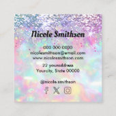 textuur van de logo vierkante visitekaartje (Achterkant)