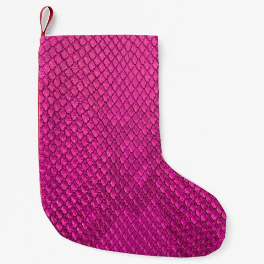 textuur van de roze pythonslang kleine kerstsok (Voorkant)