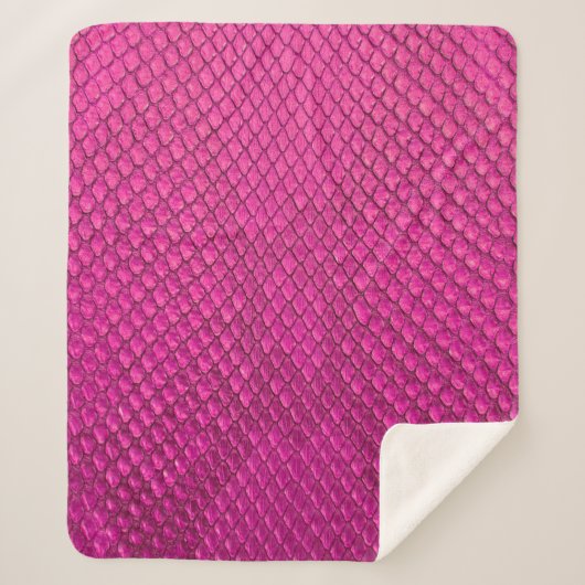 textuur van de roze pythonslang sherpa deken (Voorkant)