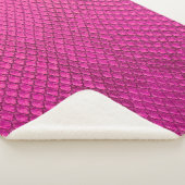 textuur van de roze pythonslang sherpa deken (3/4)