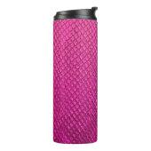 textuur van de roze pythonslang thermosbeker (Gedraaid links)