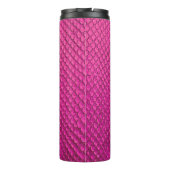 textuur van de roze pythonslang thermosbeker (Achterkant)