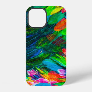 textuur van de zijde. achtergrond. kleurrijke fee iPhone 12 hoesje