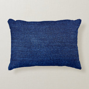 Textuur van Denim jeans fabric-achtergrond Accent Kussen