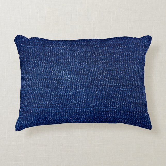 Textuur van Denim jeans fabric-achtergrond Accent Kussen (Voorkant)