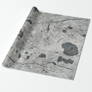 Textuur van een oude muur van gekraakt beton. Acht Cadeaupapier