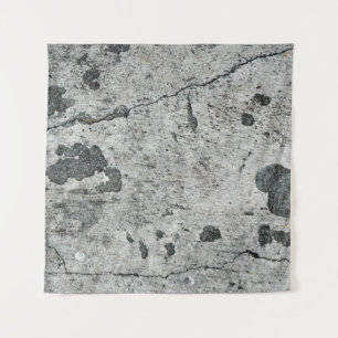 Textuur van een oude muur van gekraakt beton. Acht Wandkleed