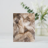 textuur van elegant bont briefkaart (Staand voorkant)
