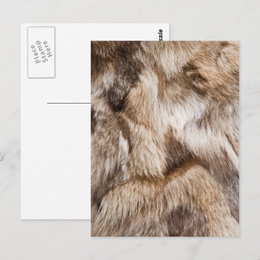 textuur van elegant bont briefkaart (Voorkant / Achterkant)