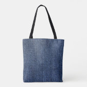 textuur van Florale jeans Tote Bag (Achterkant)