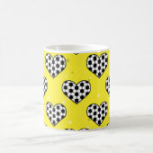 Textuur van football/Voetbal in hartvorm Koffiemok (Center)