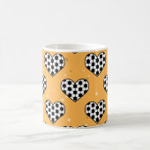 Textuur van football/Voetbal in hartvorm Koffiemok (Center)