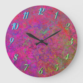 textuur van Fuschia en turquoise Grote Klok