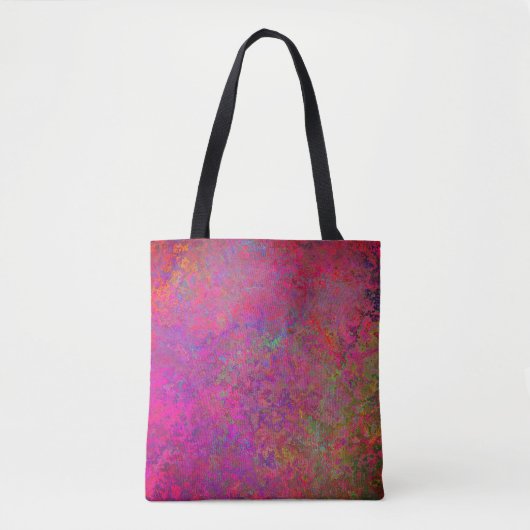 textuur van Fuschia en turquoise Tote Bag (Voorkant)