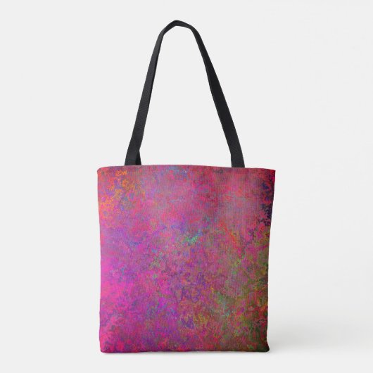 textuur van Fuschia en turquoise Tote Bag (Achterkant)