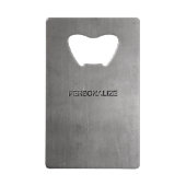 Textuur van geborsteld metaal creditkaart flessenopener (Voorkant)