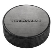 Textuur van geborsteld metaal hockey puck (3/4)