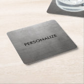 Textuur van geborsteld metaal kartonnen onderzetters (Schuin)