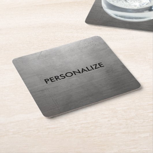 Textuur van geborsteld metaal kartonnen onderzetters (Schuin)