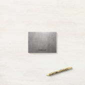 Textuur van geborsteld metaal post-it® notes (Op bureau)