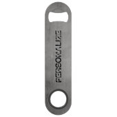Textuur van geborsteld metaal speed flessenopener (Achterkant)