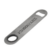 Textuur van geborsteld metaal speed flessenopener (Achterkant Gekanteld)