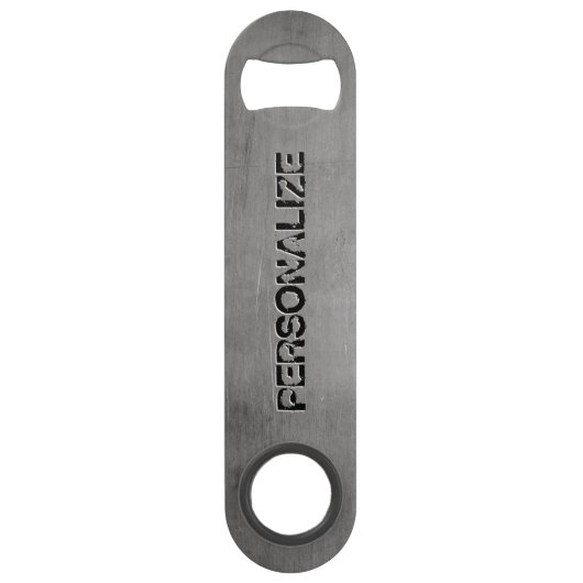 Textuur van geborsteld metaal speed flessenopener (Voorkant)
