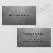 Textuur van geborsteld metaal visitekaartje (Voorkant / Achterkant)