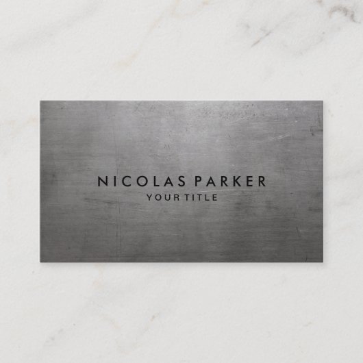 Textuur van geborsteld metaal visitekaartje (Voorkant)