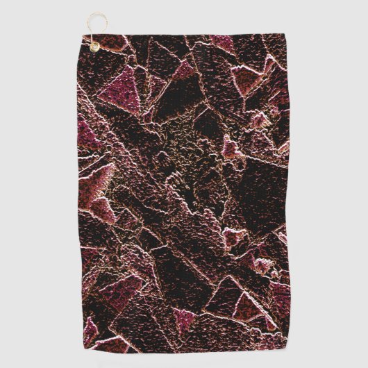 textuur van gekerfd bruin gesteente golfhanddoek (Voorkant)