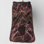 textuur van gekerfd bruin gesteente golfheadcover (Draai 90)