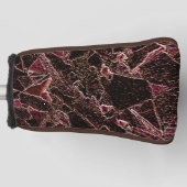 textuur van gekerfd bruin gesteente golfheadcover (Voorkant)